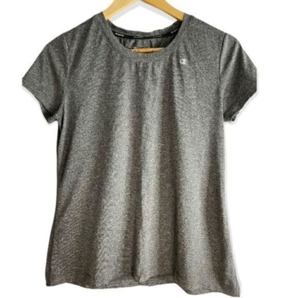 Champion Vapor Performance Workout Top Gray Crew Neck Medium